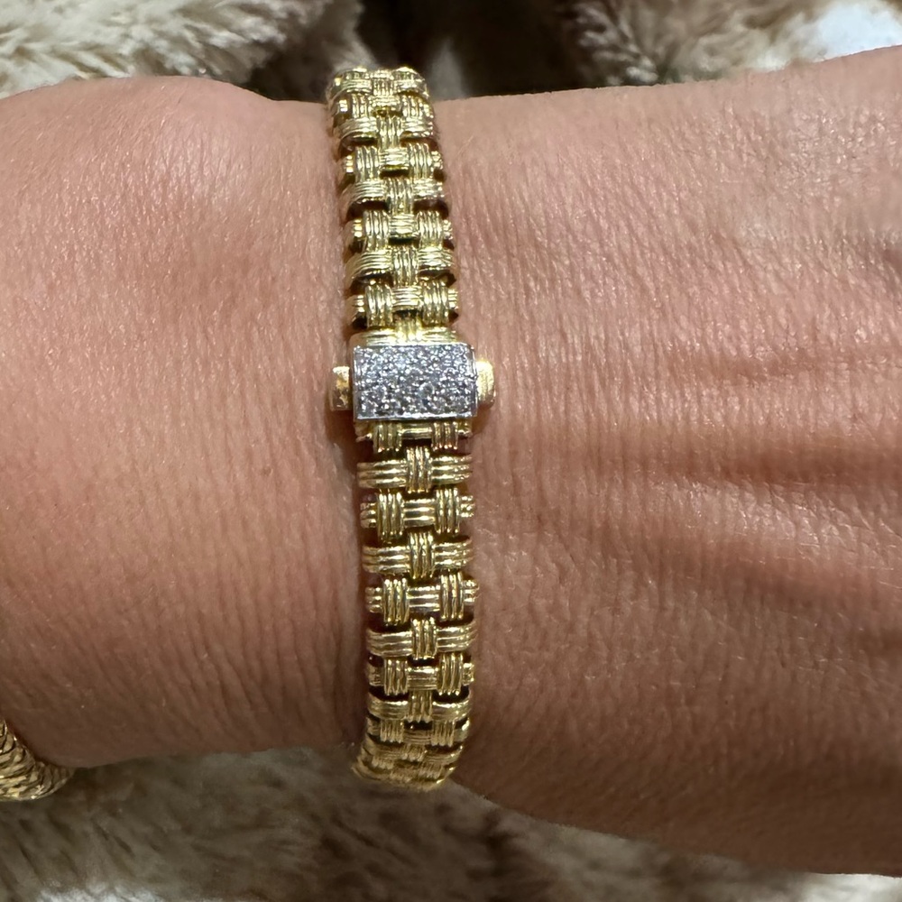 Roberto Coin 18K Yellow Gold Appassionata Bracelet Natural Diamonds